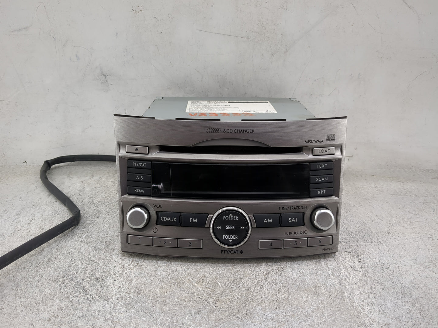 2010-2012 Subaru Legacy Radio AM FM Cd Player Receiver Replacement P/N:86201AJ60A CQ-EF1860VD Fits Fits 2010 2011 2012 OEM U