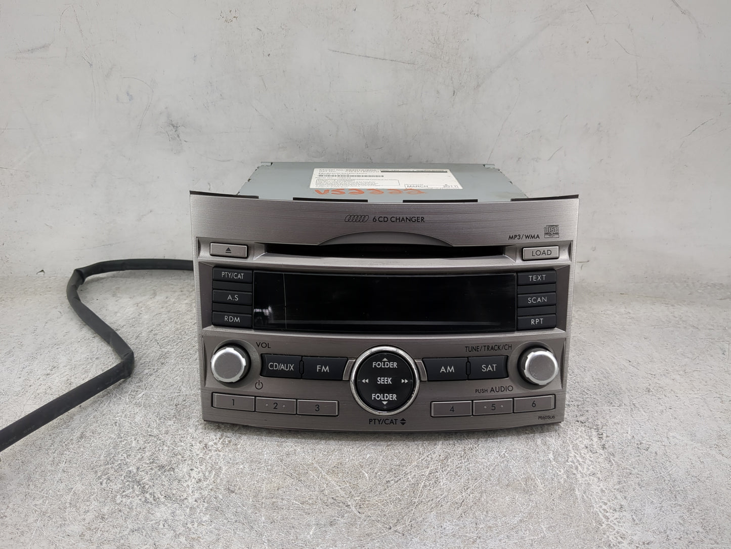 2010-2012 Subaru Legacy Radio AM FM Cd Player Receiver Replacement P/N:86201AJ60A CQ-EF1860VD Fits Fits 2010 2011 2012 OEM U