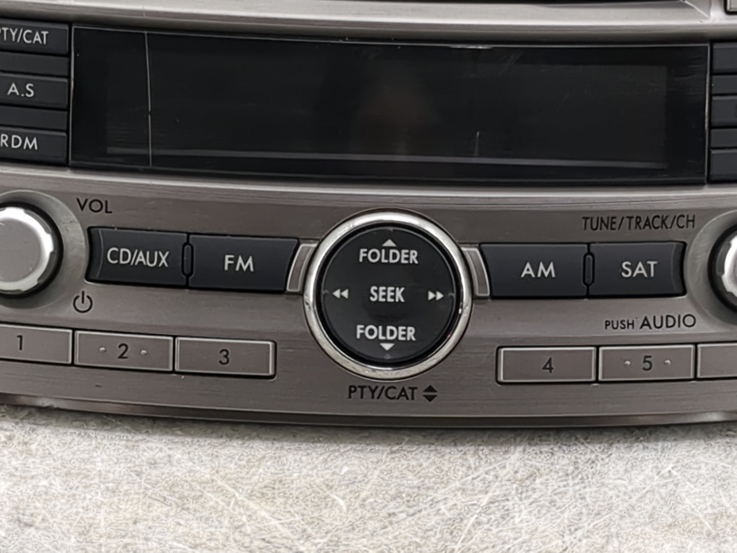 2010-2012 Subaru Legacy Radio AM FM Cd Player Receiver Replacement P/N:86201AJ60A CQ-EF1860VD Fits Fits 2010 2011 2012 OEM U