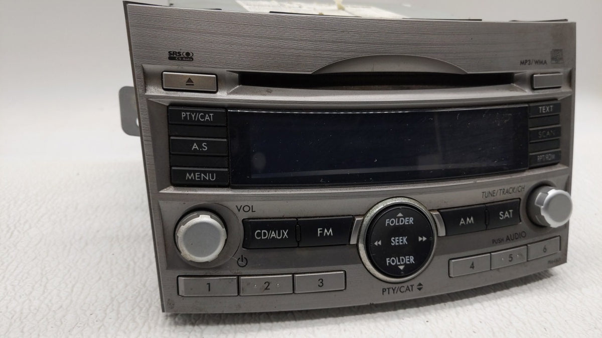 2010-2012 Subaru Legacy Radio AM FM Cd Player Receiver Replacement P/N:86201AJ64A 86201AJ64A Fits 2010 2011 2012 OEM Used Au