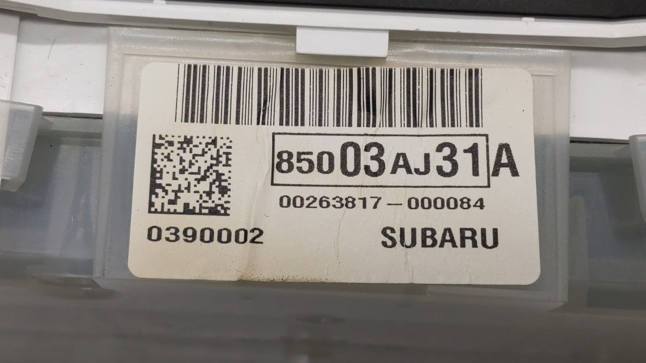2011 Subaru Legacy Instrument Cluster Speedometer Gauges P/N:85003AJ31A Fits OEM Used Auto Parts - Oemusedautoparts1.com