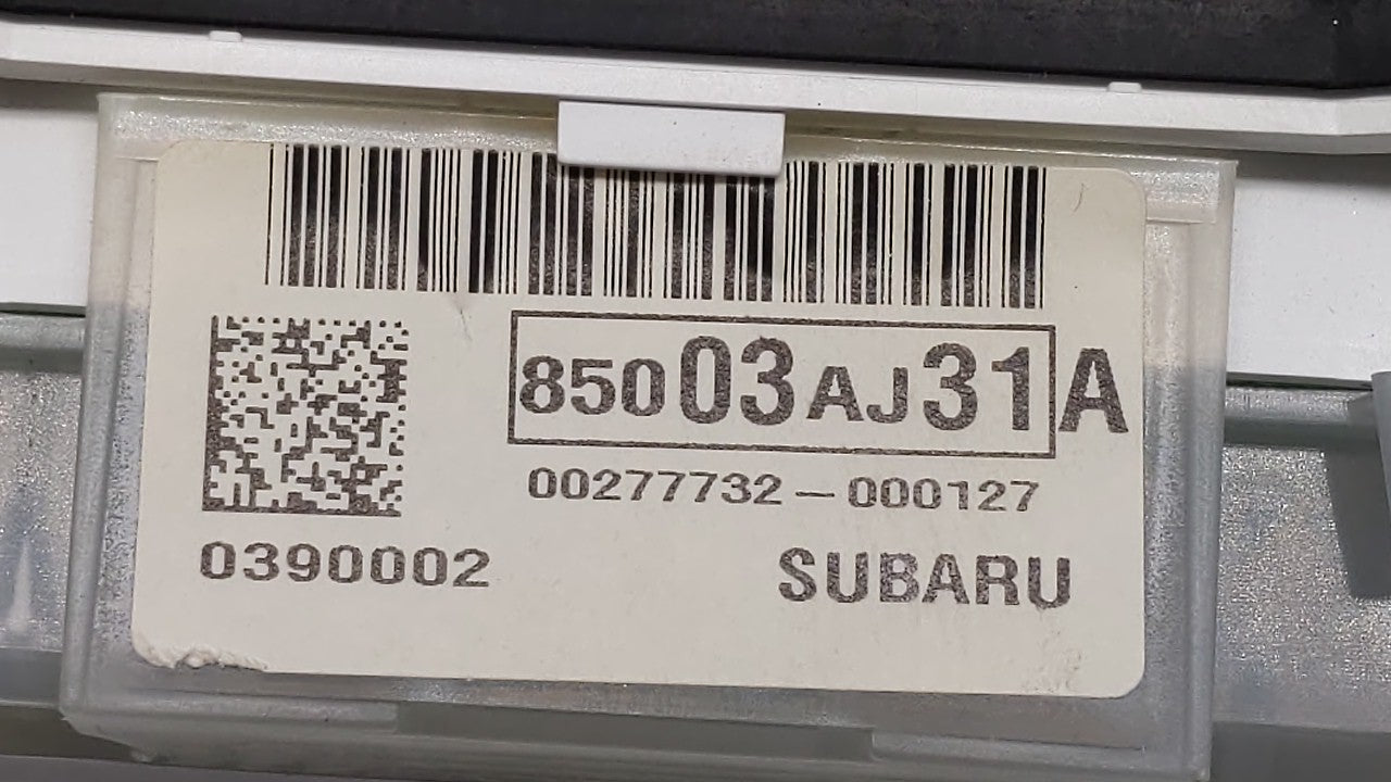 2011 Subaru Legacy Instrument Cluster Speedometer Gauges P/N:85003AJ31A Fits OEM Used Auto Parts - Oemusedautoparts1.com