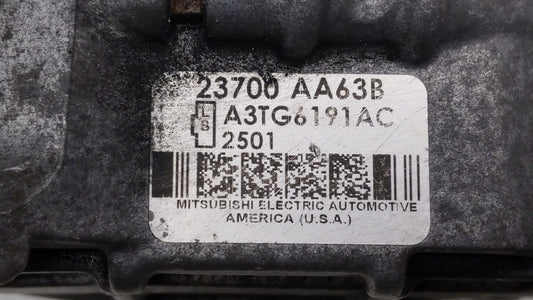 2010-2012 Subaru Legacy Alternator Replacement Generator Charging Assembly Engine OEM P/N:23700 AA63A 23700 AA63B Fits OEM Used Auto Parts