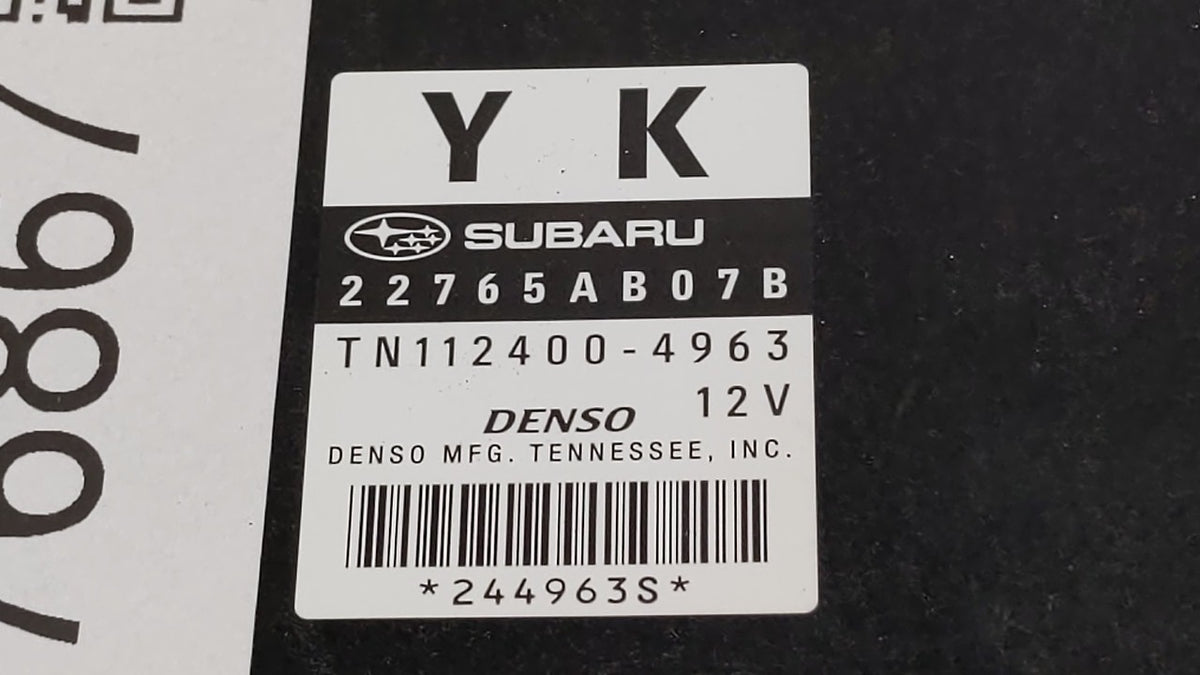 2011 Subaru Legacy PCM Engine Control Computer ECU ECM PCU OEM P/N:22765AC93A 22765AB07B, 22765AB07A, 22765AC93B OEM Used Au