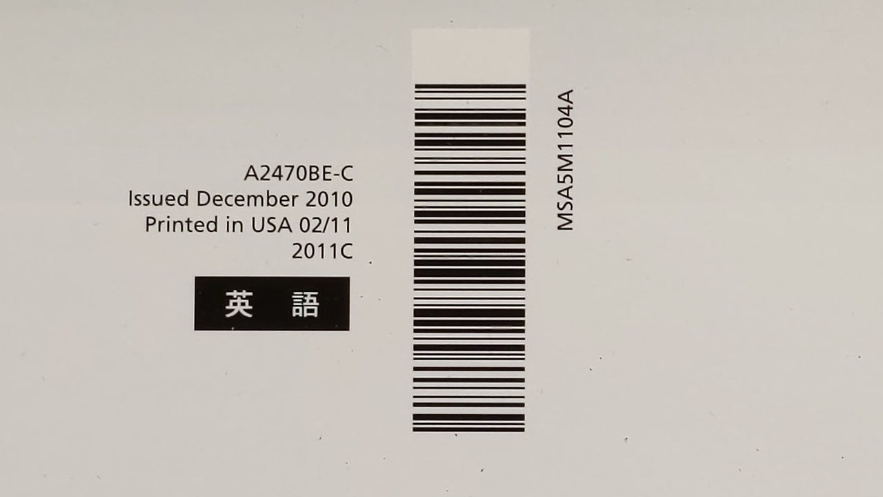 2011 Subaru Legacy Owners Manual Book Guide OEM Used Auto Parts - Oemusedautoparts1.com