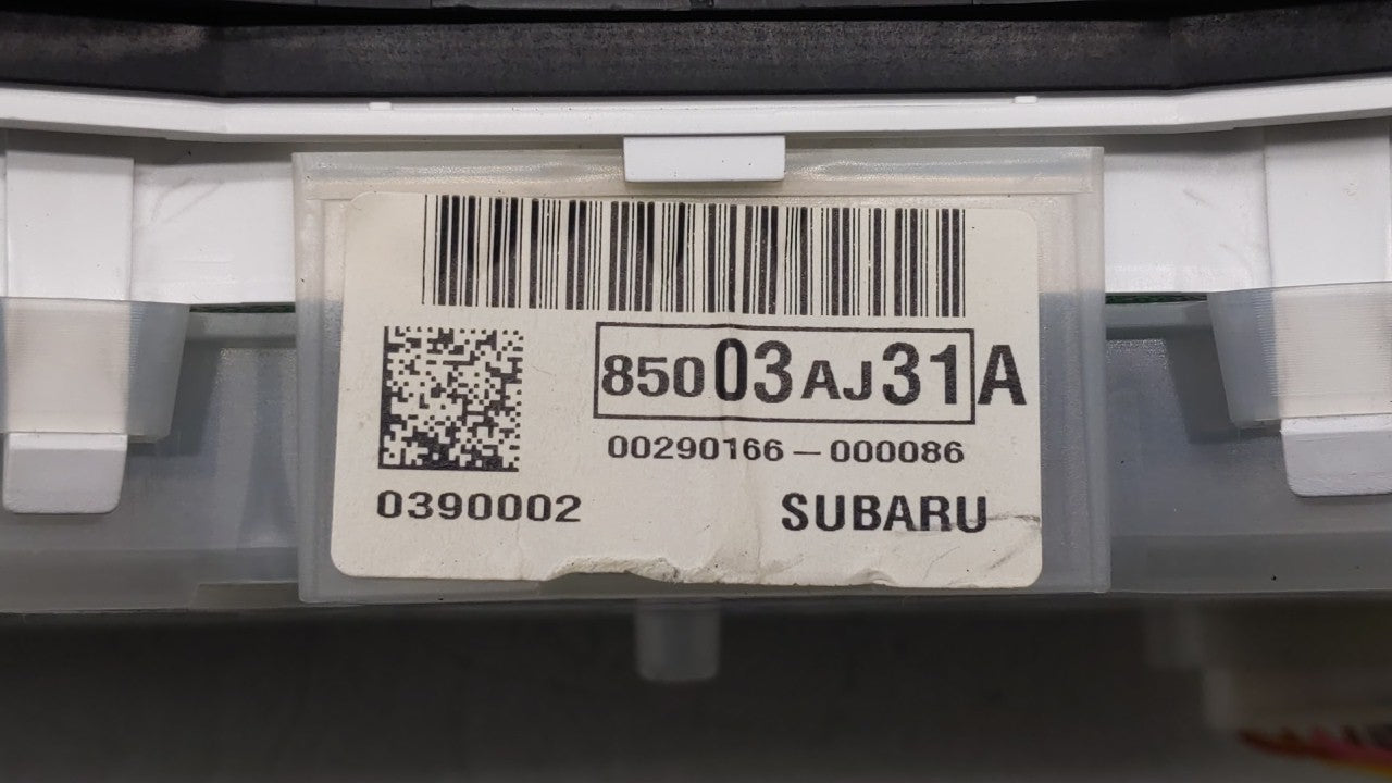 2011 Subaru Legacy Instrument Cluster Speedometer Gauges P/N:85003AJ31A Fits OEM Used Auto Parts - Oemusedautoparts1.com