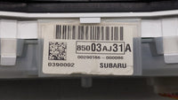 2011 Subaru Legacy Instrument Cluster Speedometer Gauges P/N:85003AJ31A Fits OEM Used Auto Parts - Oemusedautoparts1.com
