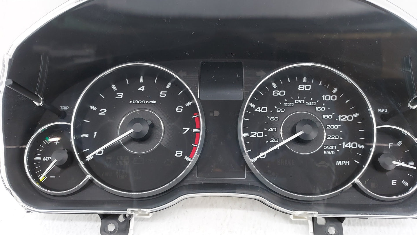 2011 Subaru Legacy Instrument Cluster Speedometer Gauges P/N:85003AJ31A Fits OEM Used Auto Parts - Oemusedautoparts1.com