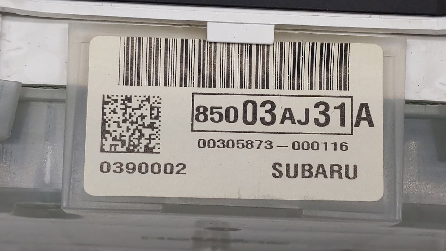 2011 Subaru Legacy Instrument Cluster Speedometer Gauges P/N:85003AJ31A Fits OEM Used Auto Parts - Oemusedautoparts1.com