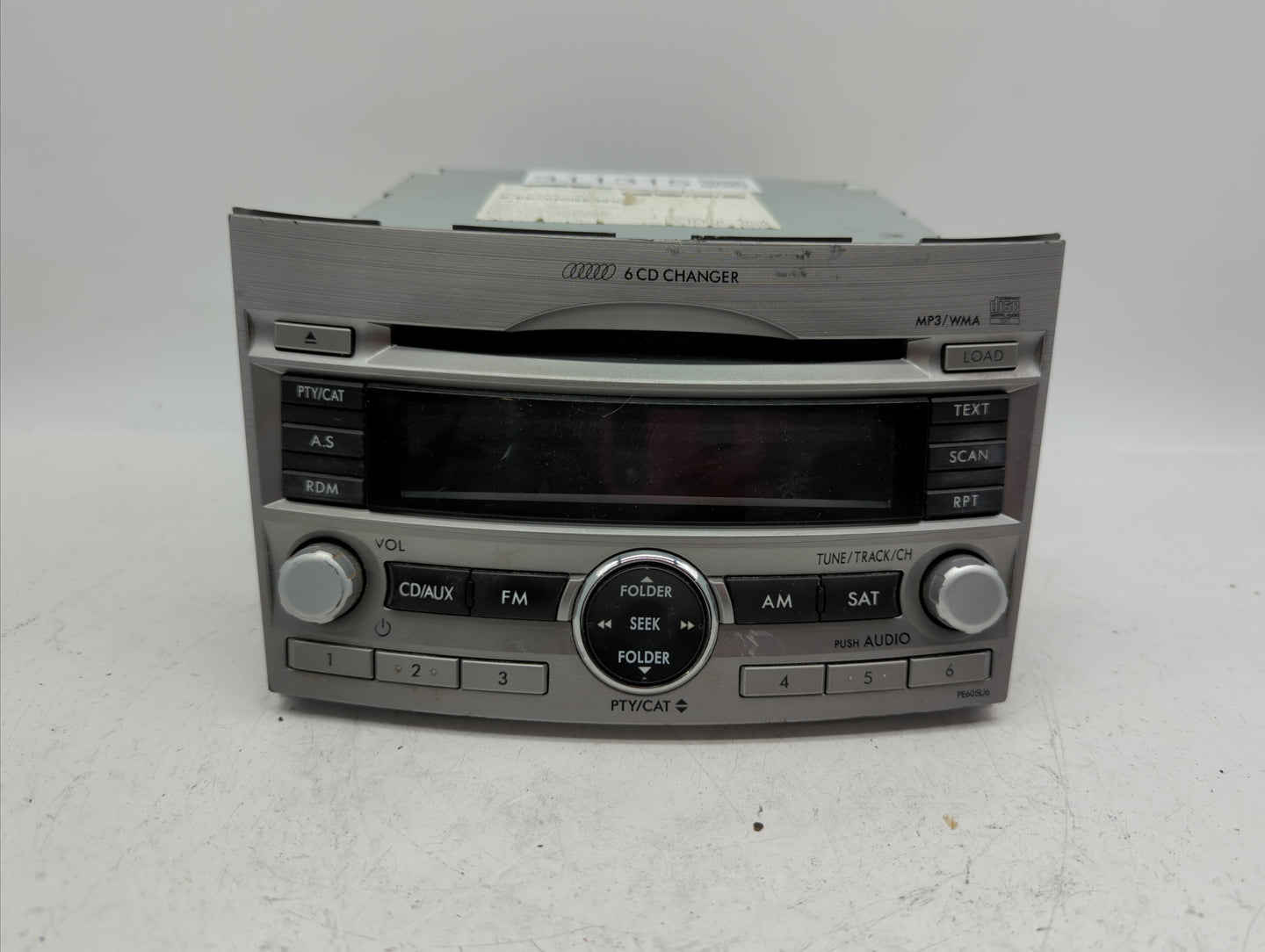 2010-2012 Subaru Legacy Radio AM FM Cd Player Receiver Replacement P/N:86201AJ60A Fits Fits 2010 2011 2012 OEM Used Auto Par