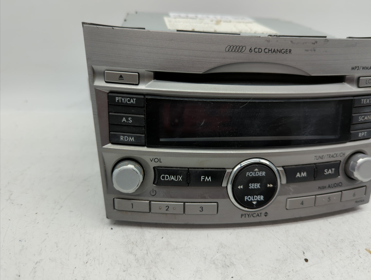 2010-2012 Subaru Legacy Radio AM FM Cd Player Receiver Replacement P/N:86201AJ60A Fits Fits 2010 2011 2012 OEM Used Auto Par