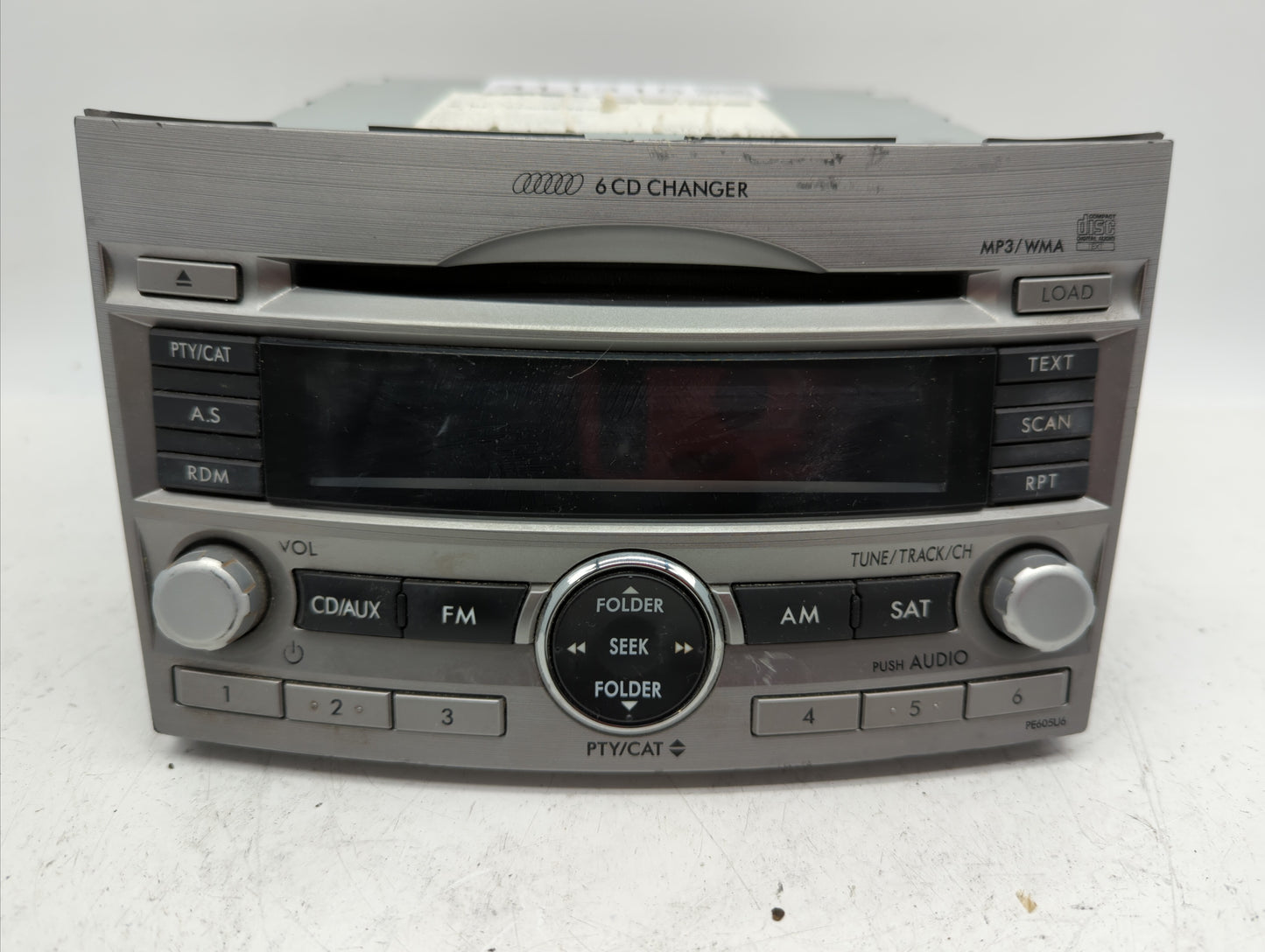 2010-2012 Subaru Legacy Radio AM FM Cd Player Receiver Replacement P/N:86201AJ60A Fits Fits 2010 2011 2012 OEM Used Auto Par