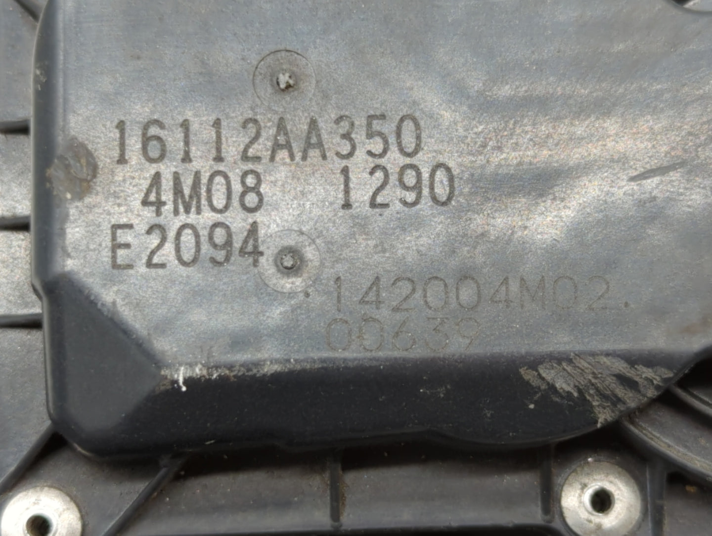 2010-2012 Subaru Legacy Throttle Body P/N:16112AA350 Fits Fits 2010 2011 2012 OEM Used Auto Parts - Oemusedautoparts1.com