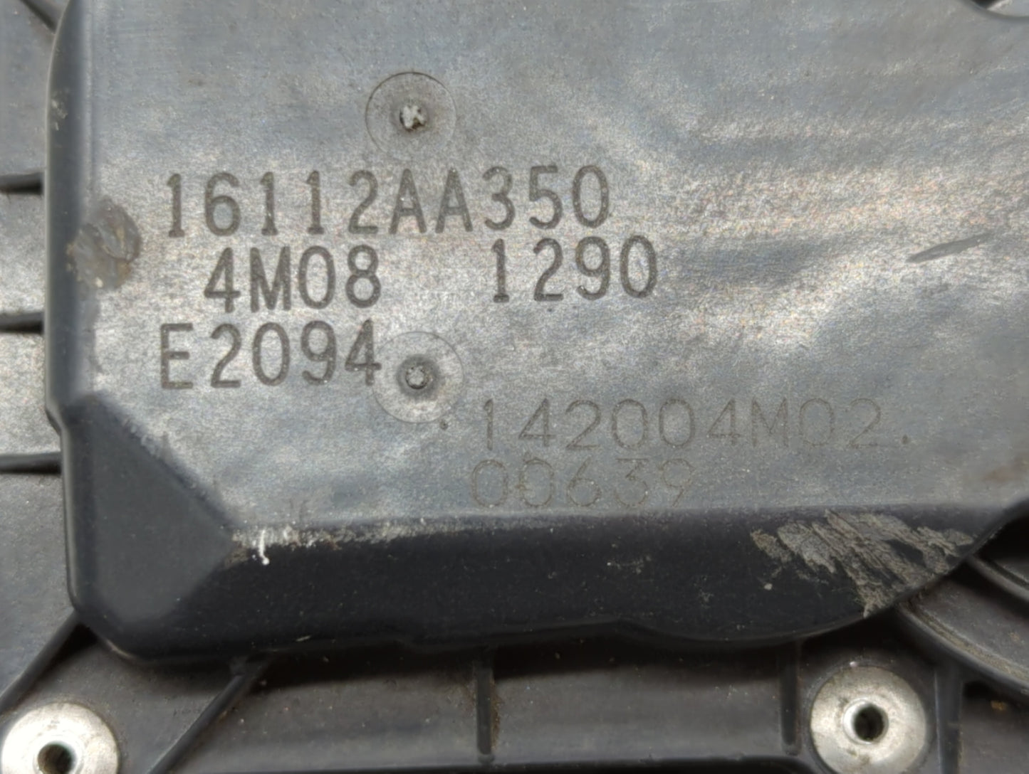 2010-2012 Subaru Legacy Throttle Body P/N:16112AA350 Fits Fits 2010 2011 2012 OEM Used Auto Parts - Oemusedautoparts1.com