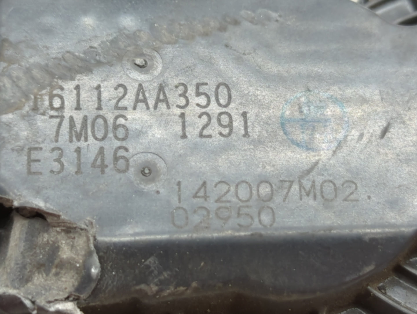 2010-2012 Subaru Legacy Throttle Body P/N:16112AA350 Fits Fits 2010 2011 2012 OEM Used Auto Parts - Oemusedautoparts1.com