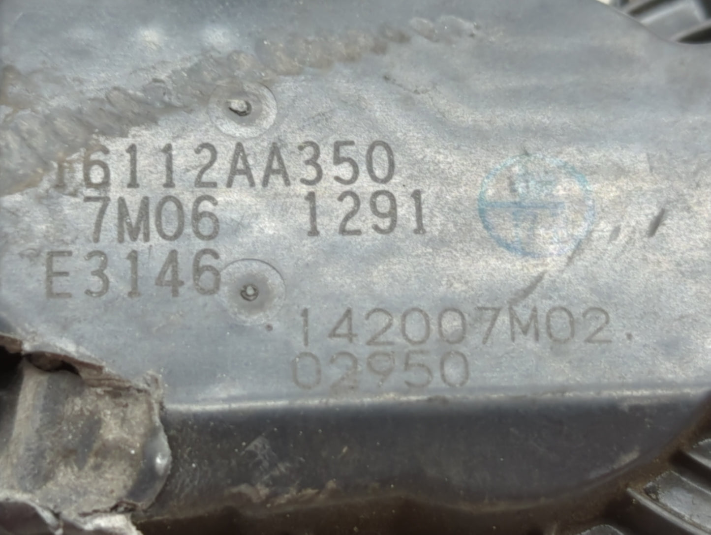 2010-2012 Subaru Legacy Throttle Body P/N:16112AA350 Fits Fits 2010 2011 2012 OEM Used Auto Parts - Oemusedautoparts1.com