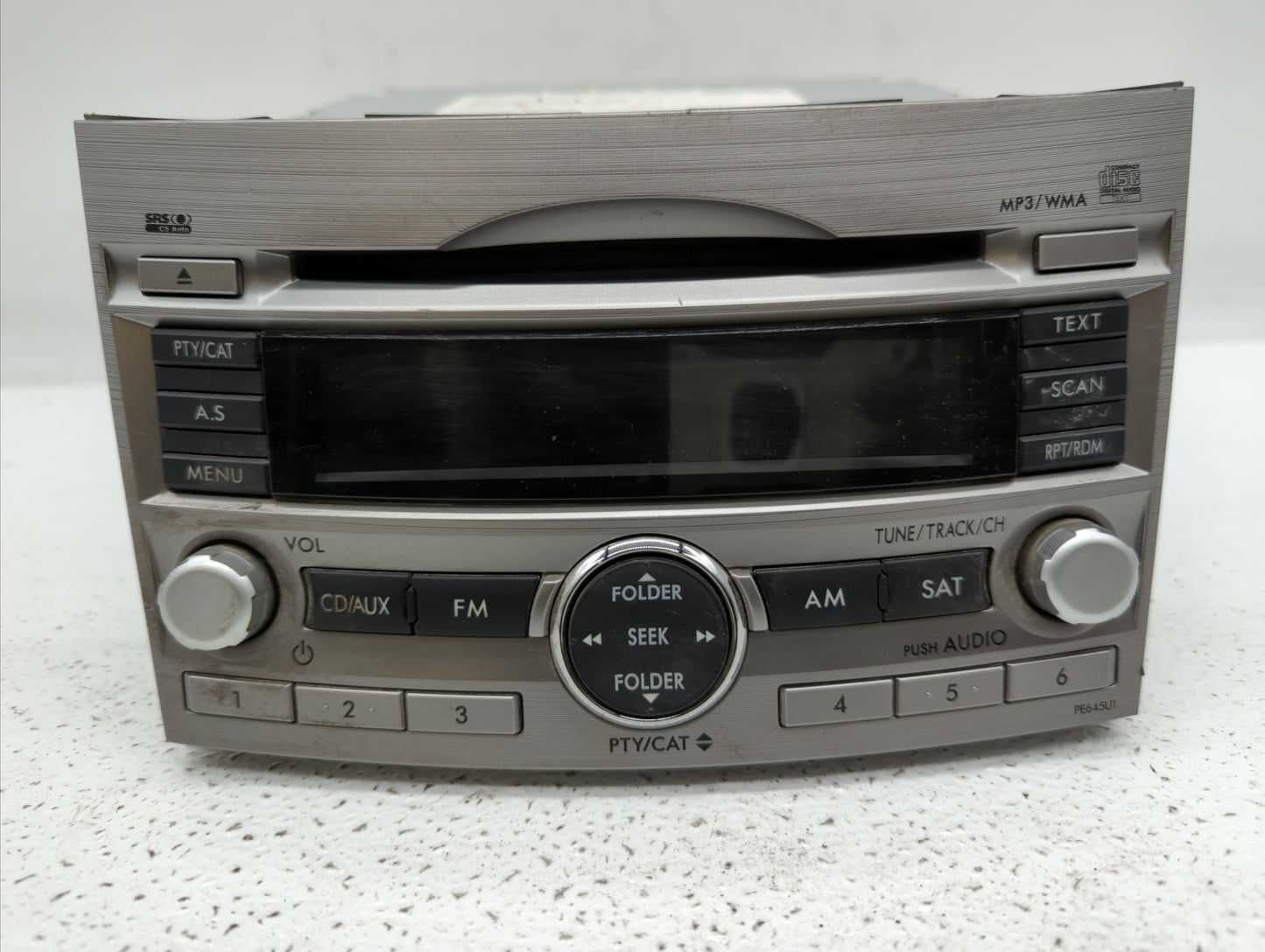 2010-2012 Subaru Legacy Radio AM FM Cd Player Receiver Replacement P/N:86201AJ64A Fits Fits 2010 2011 2012 OEM Used Auto Par
