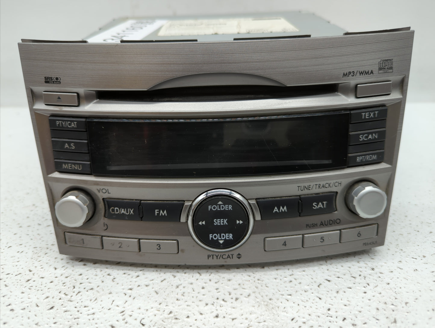 2010-2012 Subaru Legacy Radio AM FM Cd Player Receiver Replacement P/N:86201AJ62A 86201AJ64A, 86201AJ60A Fits Fits 2010 2011