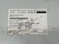 2010-2012 Subaru Legacy Radio AM FM Cd Player Receiver Replacement P/N:86201AJ64A Fits Fits 2010 2011 2012 OEM Used Auto Par