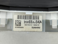 2011 Subaru Legacy Instrument Cluster Speedometer Gauges P/N:85003AJ34A Fits OEM Used Auto Parts - Oemusedautoparts1.com