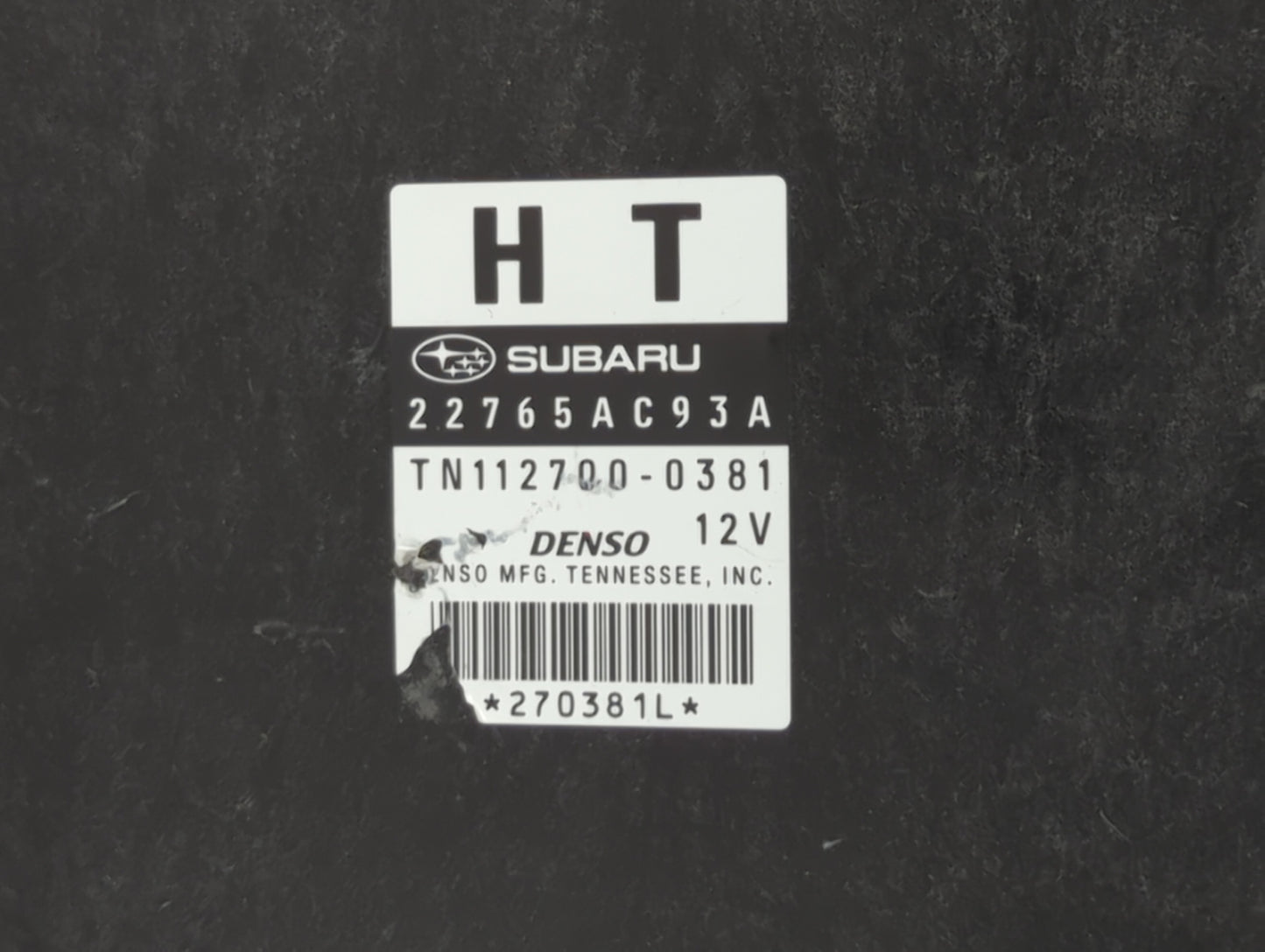 2011 Subaru Legacy PCM Engine Control Computer ECU ECM PCU OEM P/N:22765AC93A 22765AB07B, 22765AB07A, 22765AC93B Fits OEM Us