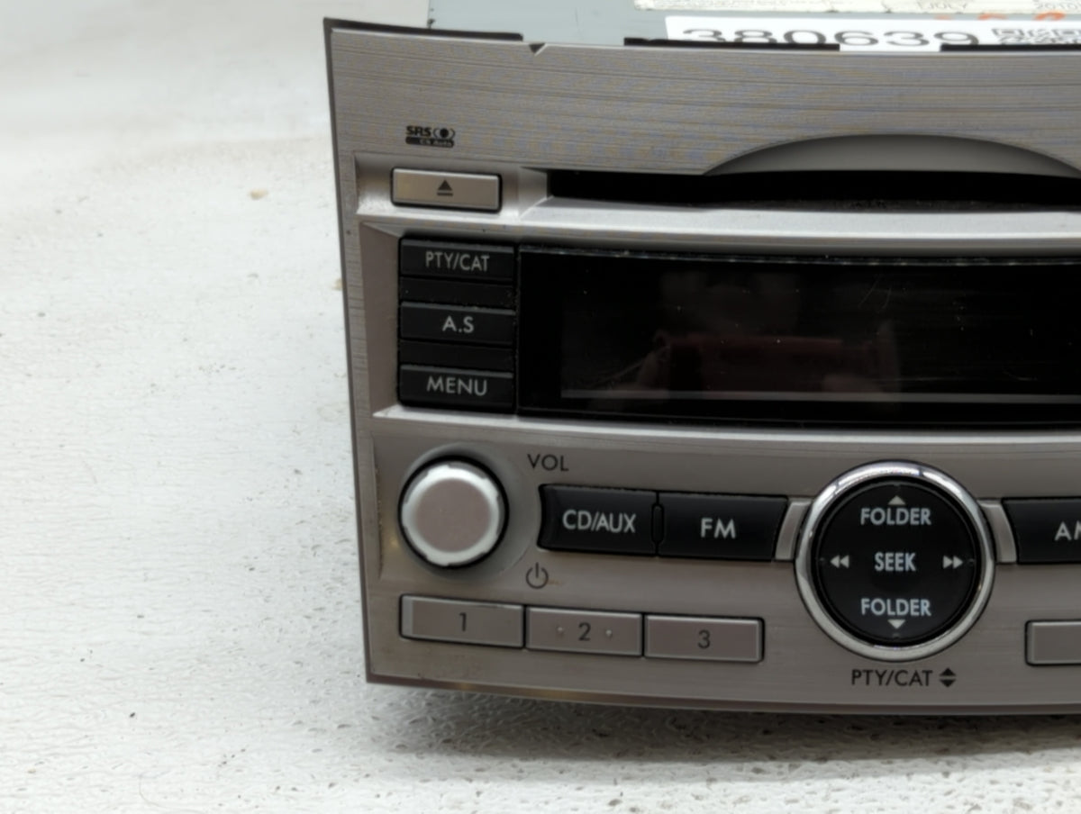 2010-2012 Subaru Legacy Am Fm Cd Player Radio Receiver 380639 - Oemusedautoparts1.com