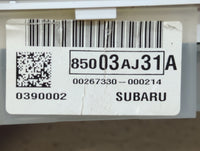 2011 Subaru Legacy Instrument Cluster Speedometer Gauges P/N:85003AJ31A Fits OEM Used Auto Parts - Oemusedautoparts1.com