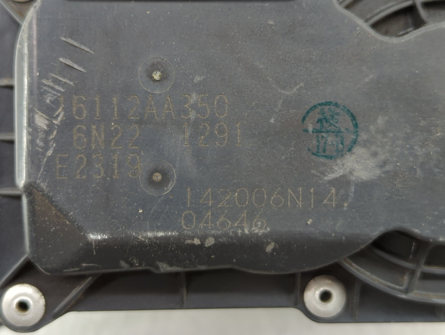 2010-2012 Subaru Legacy Throttle Body P/N:16112AA350 Fits Fits 2010 2011 2012 OEM Used Auto Parts - Oemusedautoparts1.com