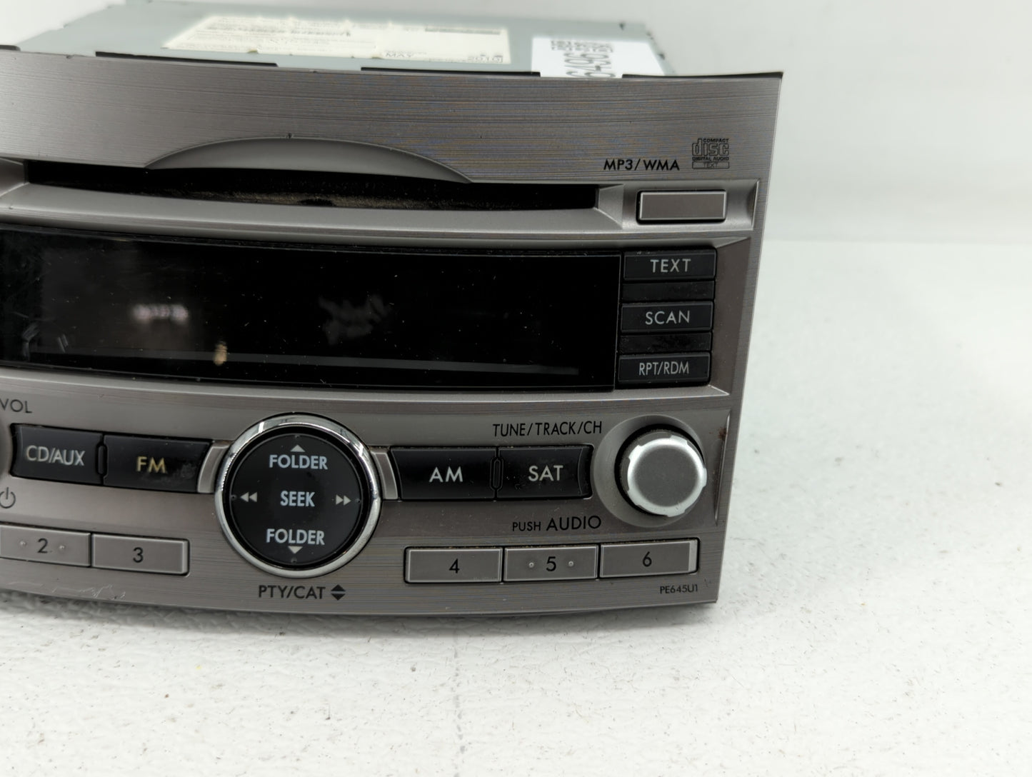 2010-2012 Subaru Legacy Radio AM FM Cd Player Receiver Replacement P/N:86201AJ65A 86201AJ64A Fits Fits 2010 2011 2012 OEM Us