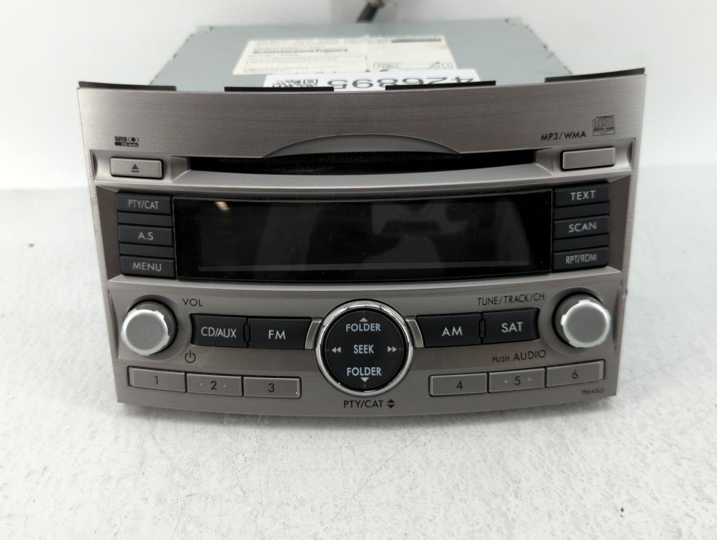 2010-2012 Subaru Legacy Am Fm Cd Player Radio Receiver - Oemusedautoparts1.com