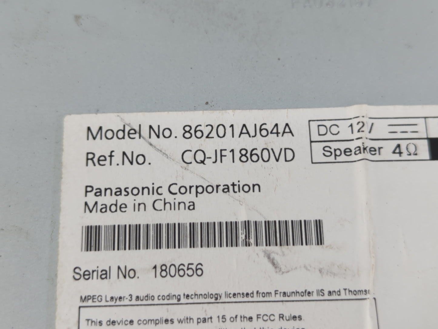 2010-2012 Subaru Legacy Am Fm Cd Player Radio Receiver - Oemusedautoparts1.com