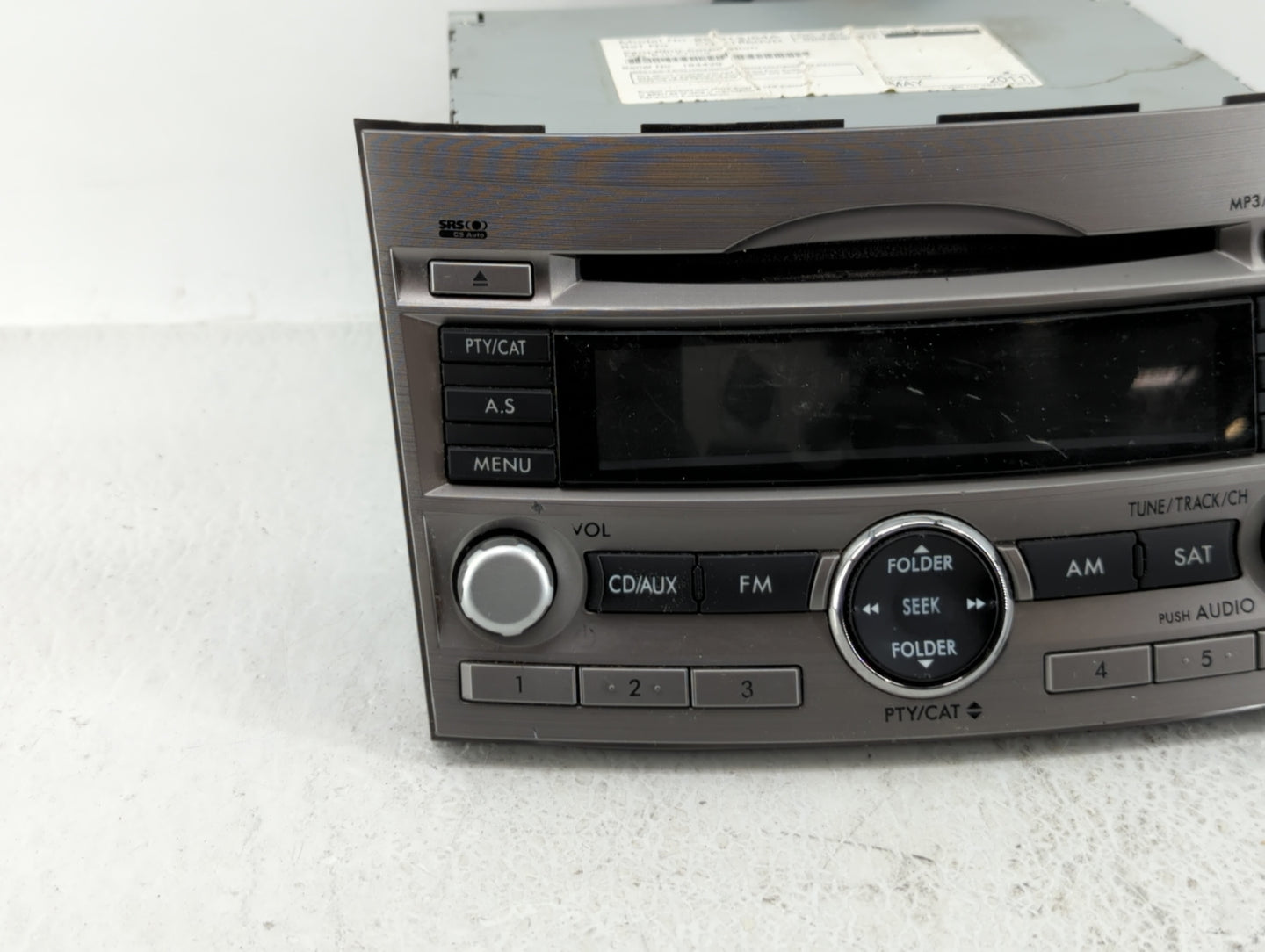 2010-2012 Subaru Legacy Am Fm Cd Player Radio Receiver - Oemusedautoparts1.com