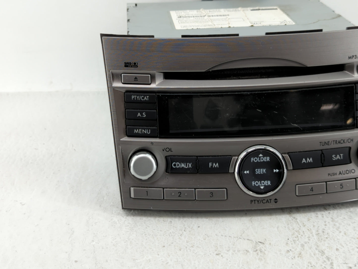 2010-2012 Subaru Legacy Am Fm Cd Player Radio Receiver - Oemusedautoparts1.com