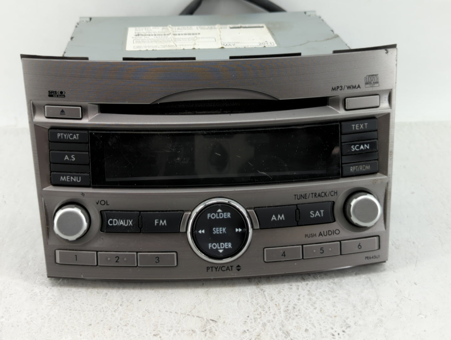 2010-2012 Subaru Legacy Am Fm Cd Player Radio Receiver - Oemusedautoparts1.com