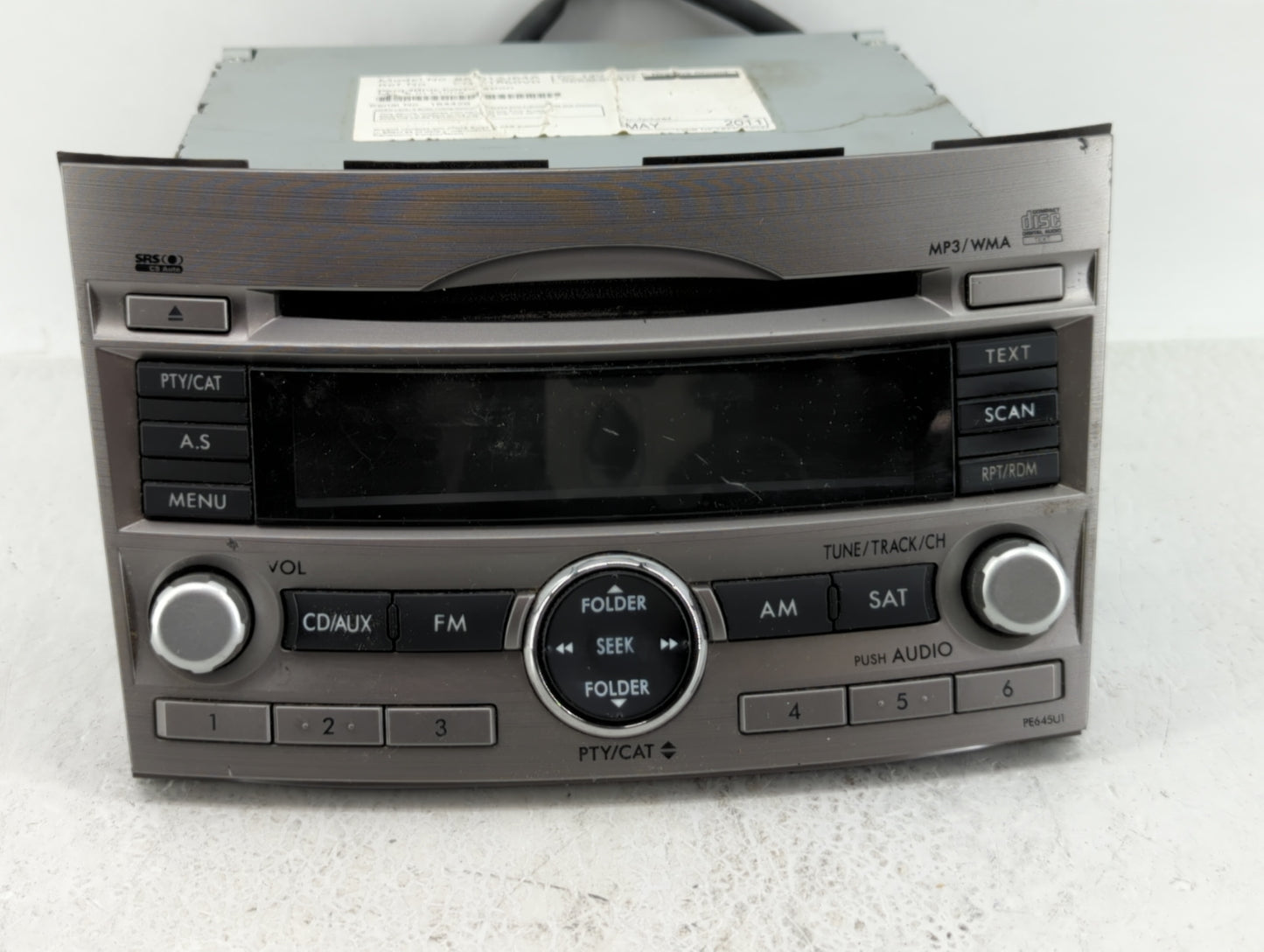 2010-2012 Subaru Legacy Am Fm Cd Player Radio Receiver - Oemusedautoparts1.com