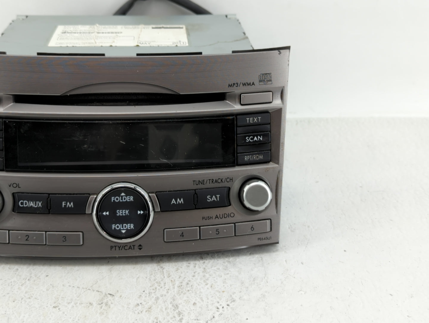 2010-2012 Subaru Legacy Am Fm Cd Player Radio Receiver - Oemusedautoparts1.com
