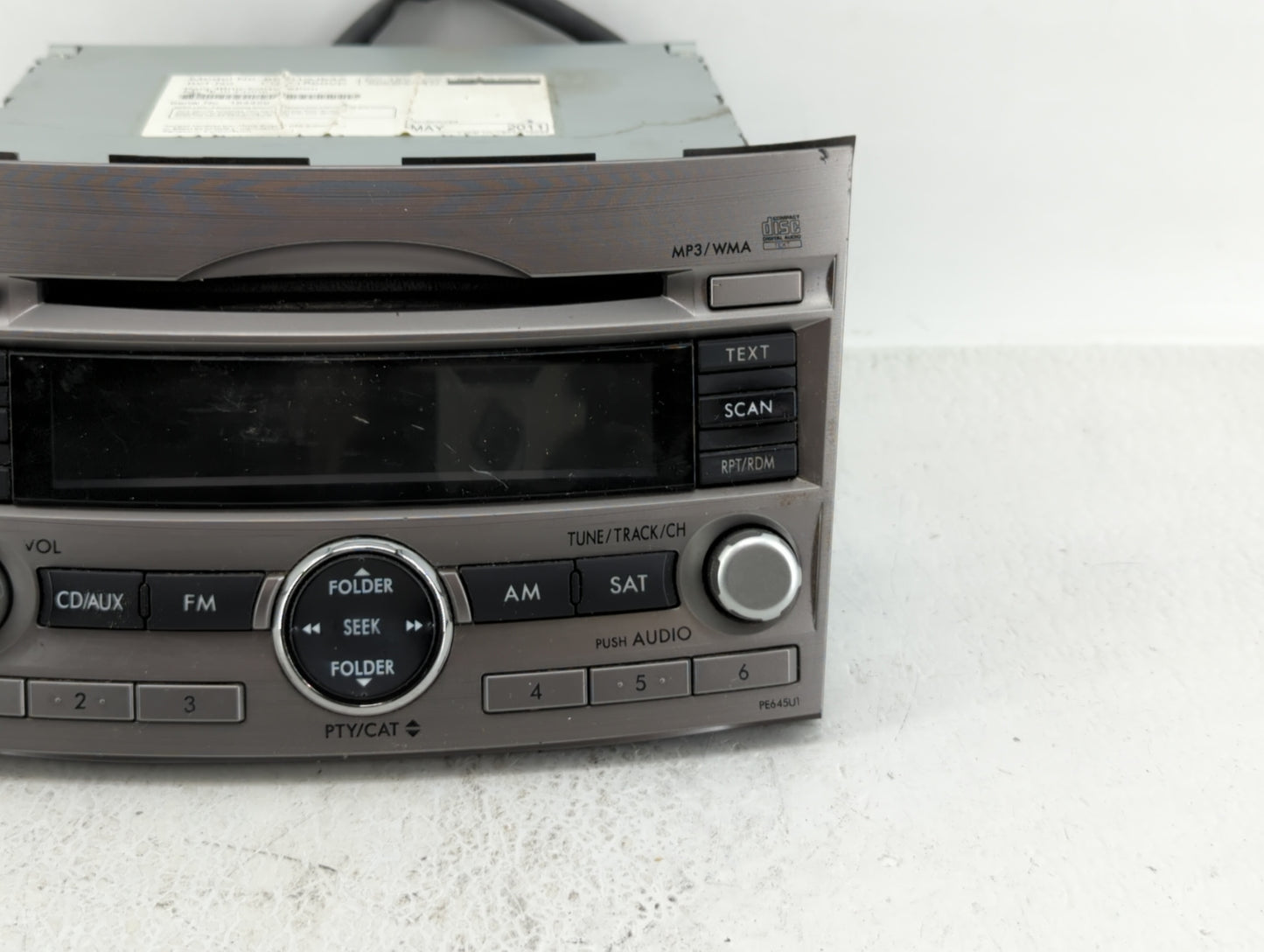 2010-2012 Subaru Legacy Am Fm Cd Player Radio Receiver - Oemusedautoparts1.com