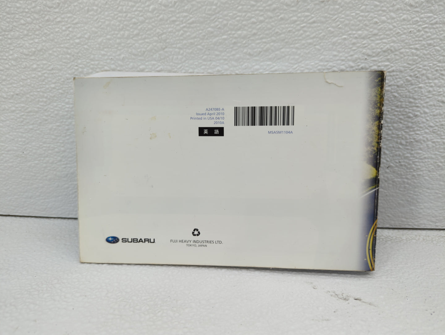 2011 Subaru Legacy Owners Manual Book Guide OEM Used Auto Parts - Oemusedautoparts1.com