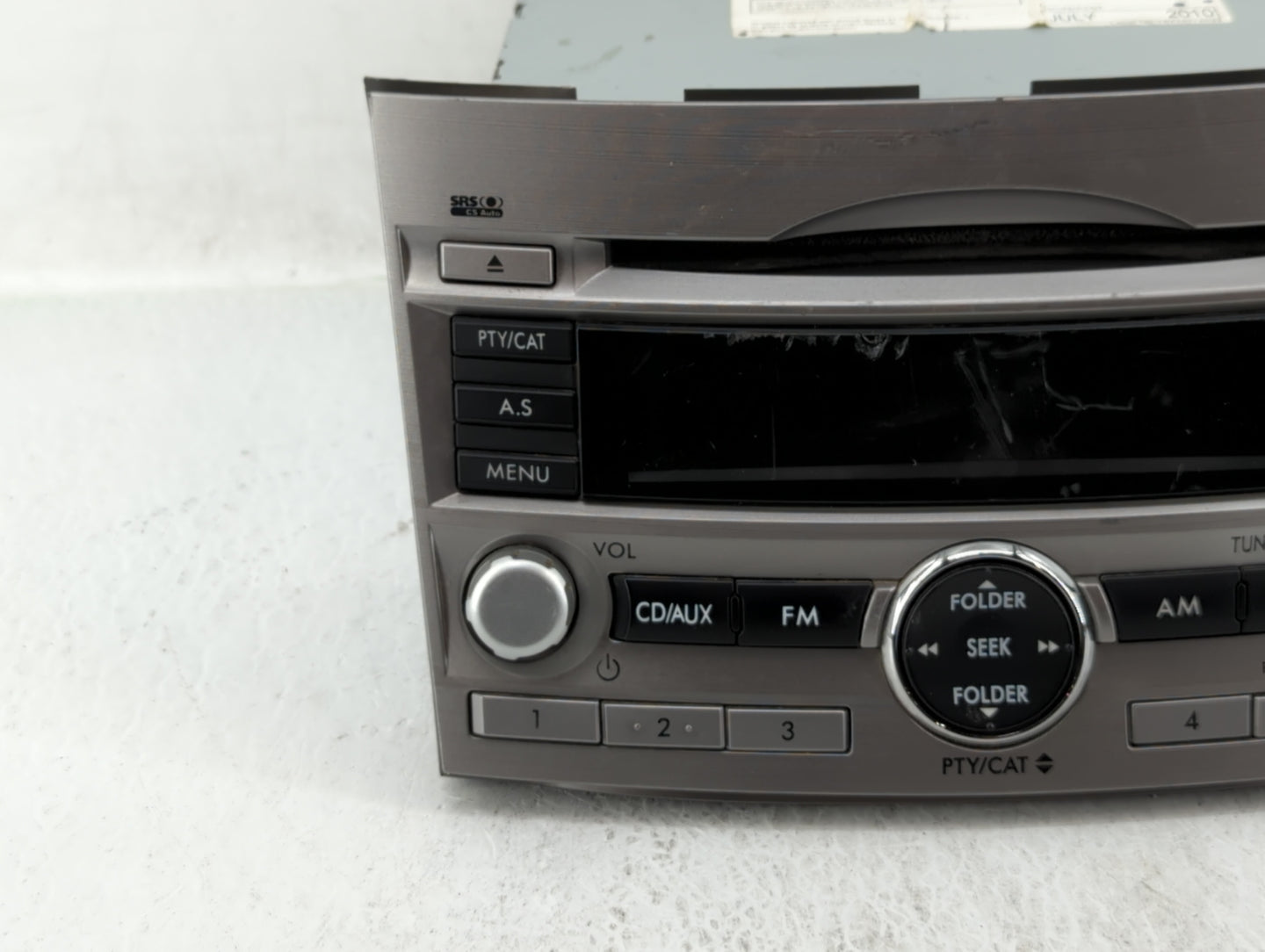2010-2012 Subaru Legacy Radio AM FM Cd Player Receiver Replacement P/N:86201AJ65A 86201AJ64A Fits Fits 2010 2011 2012 OEM Us