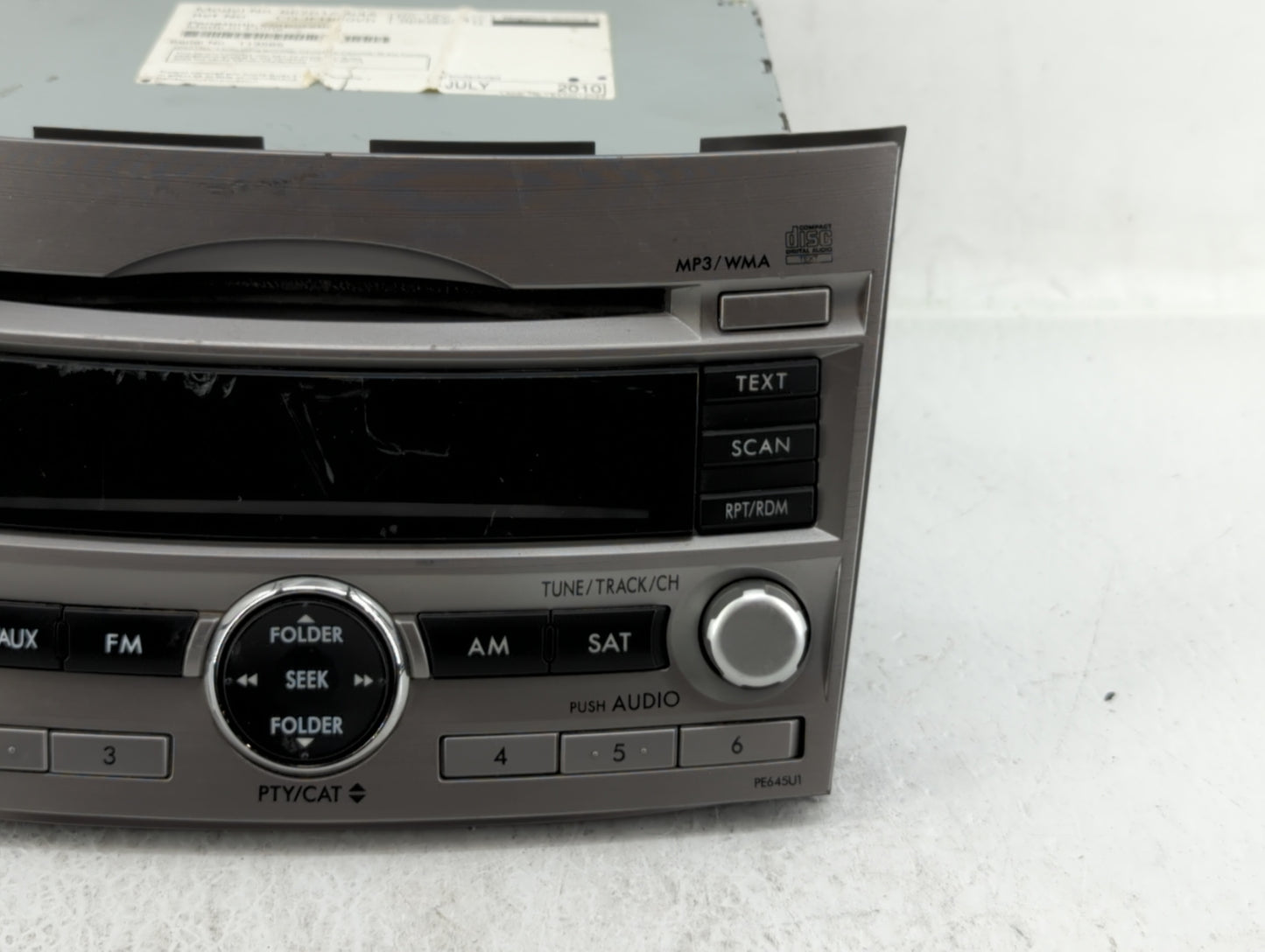 2010-2012 Subaru Legacy Radio AM FM Cd Player Receiver Replacement P/N:86201AJ65A 86201AJ64A Fits Fits 2010 2011 2012 OEM Us