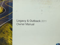 2011 Subaru Legacy Owners Manual Book Guide OEM Used Auto Parts - Oemusedautoparts1.com
