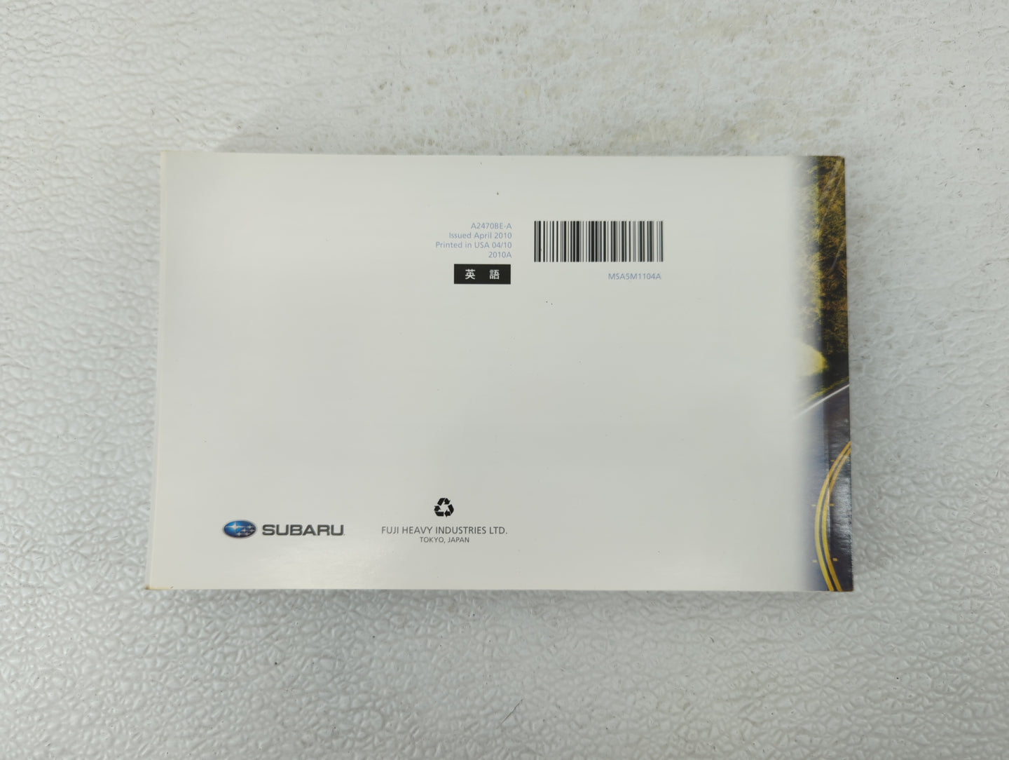 2011 Subaru Legacy Owners Manual Book Guide OEM Used Auto Parts - Oemusedautoparts1.com