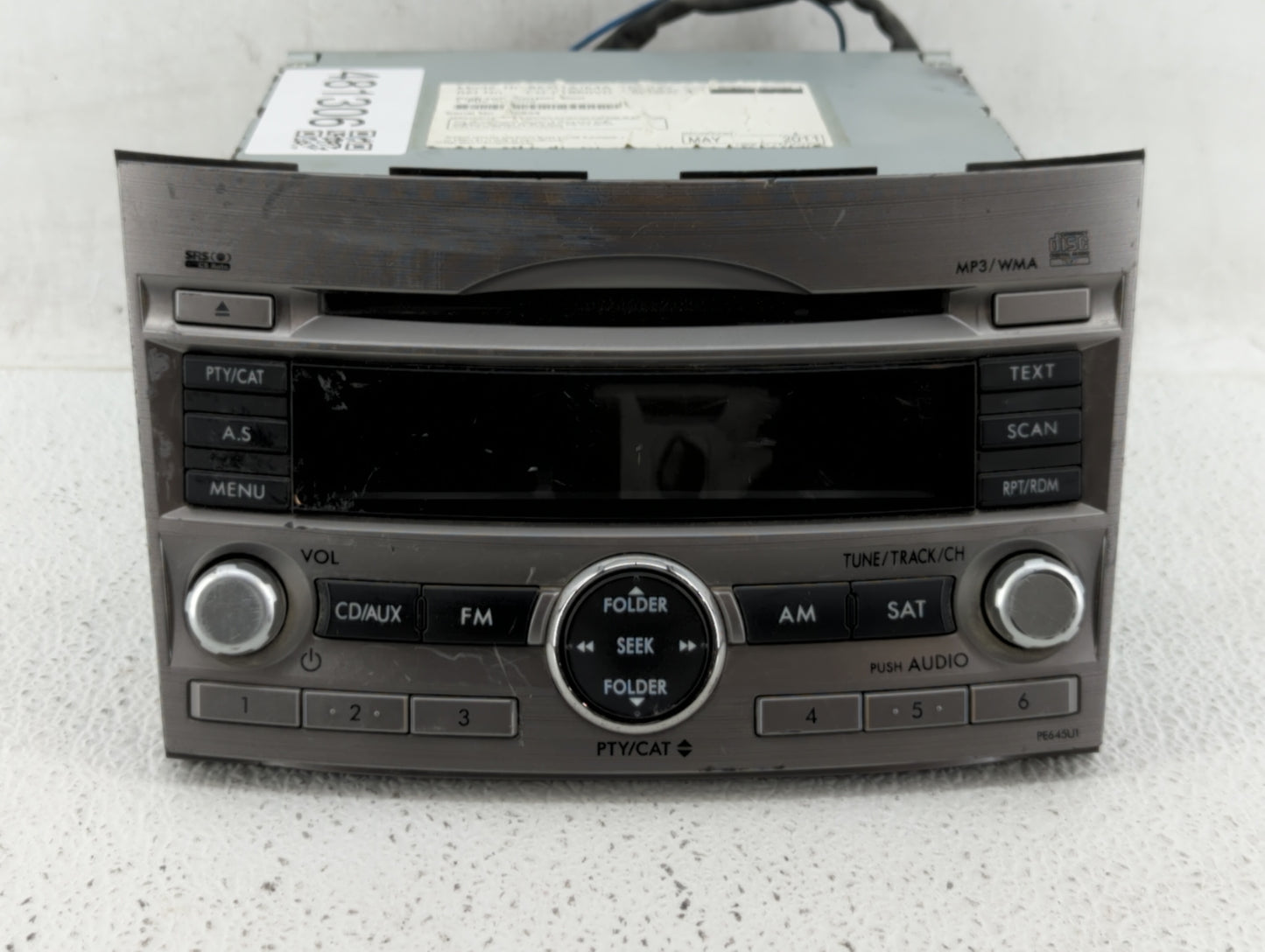 2010-2012 Subaru Legacy Am Fm Cd Player Radio Receiver - Oemusedautoparts1.com