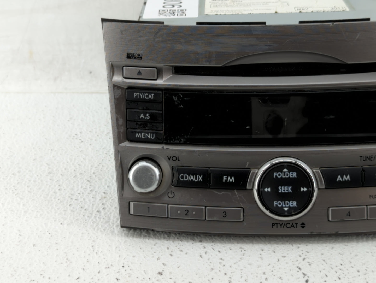 2010-2012 Subaru Legacy Am Fm Cd Player Radio Receiver - Oemusedautoparts1.com