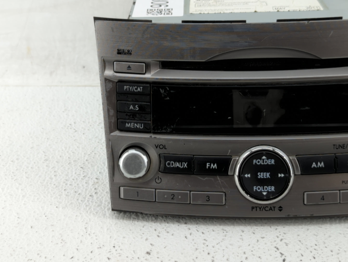 2010-2012 Subaru Legacy Am Fm Cd Player Radio Receiver - Oemusedautoparts1.com