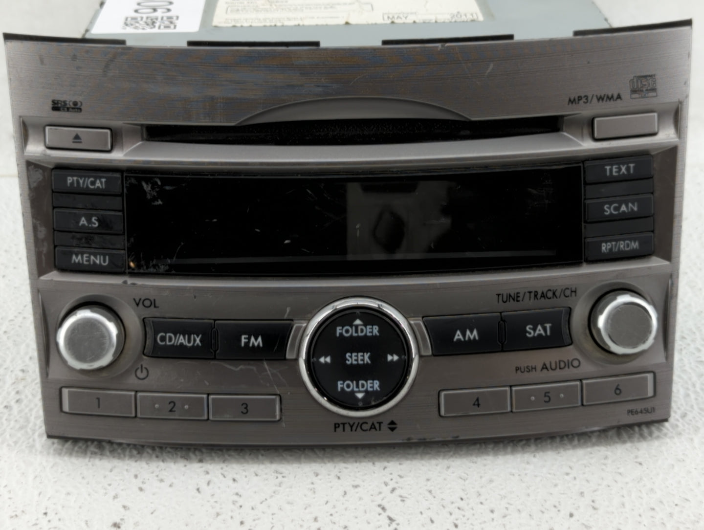 2010-2012 Subaru Legacy Am Fm Cd Player Radio Receiver - Oemusedautoparts1.com