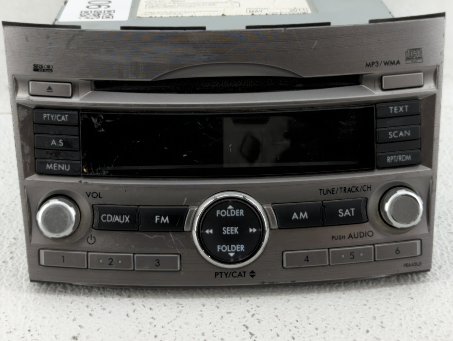2010-2012 Subaru Legacy Am Fm Cd Player Radio Receiver - Oemusedautoparts1.com