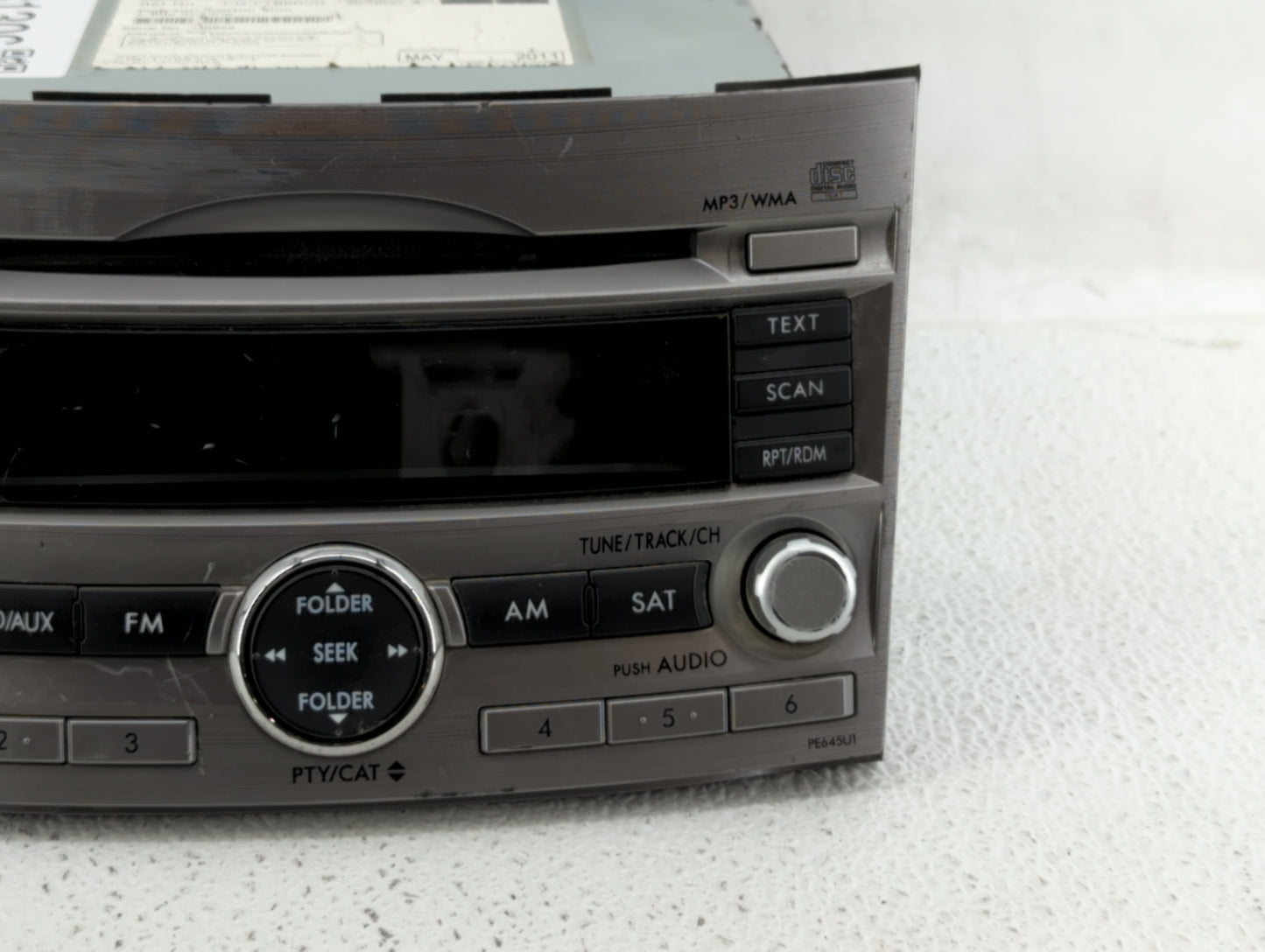2010-2012 Subaru Legacy Am Fm Cd Player Radio Receiver - Oemusedautoparts1.com