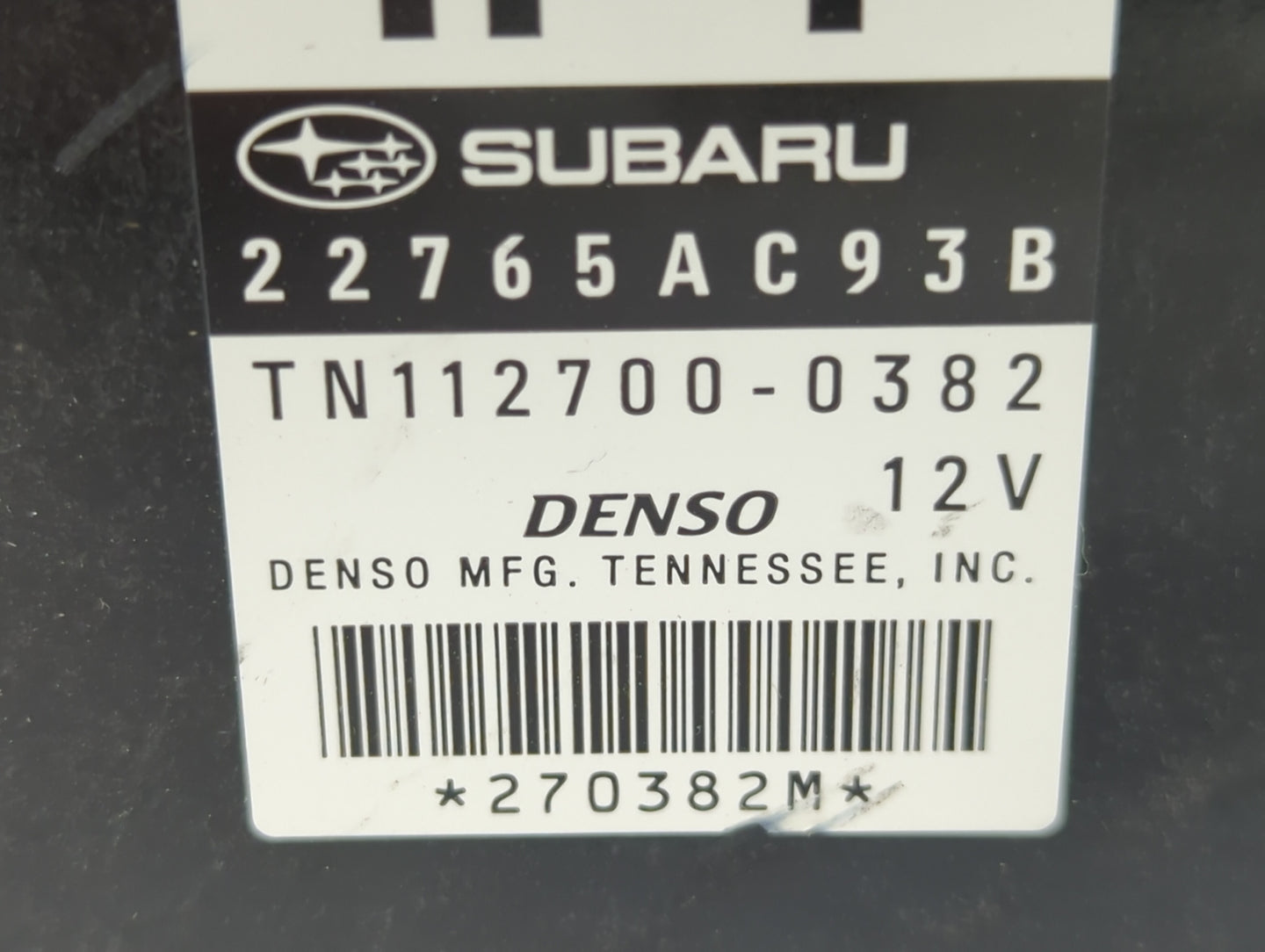 2011 Subaru Legacy PCM Engine Control Computer ECU ECM PCU OEM P/N:22765AB07A 22765AB07B, 22765AB09B, 22765AC93A, 22765AC93B