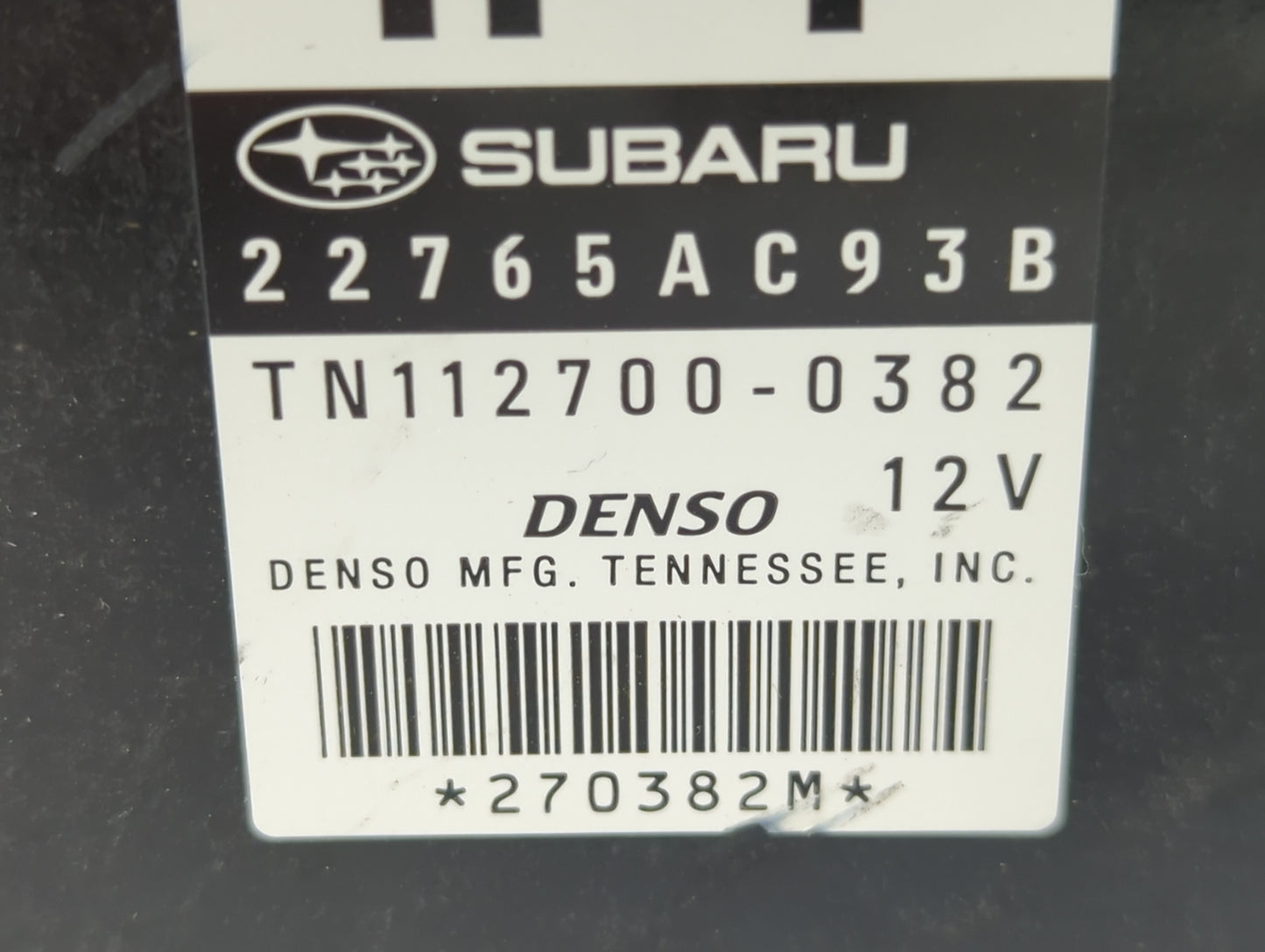 2011 Subaru Legacy PCM Engine Control Computer ECU ECM PCU OEM P/N:22765AB07A 22765AB07B, 22765AB09B, 22765AC93A, 22765AC93B